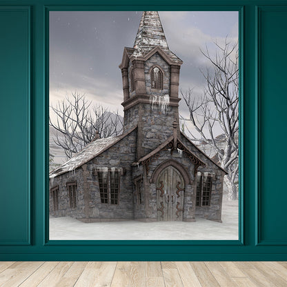 House Wall Mural Modern Decorative Living Room Wall Covering, Custom Size Available Grey Clearhalo 'Wall Decor' 'Wall Mural' 1595135