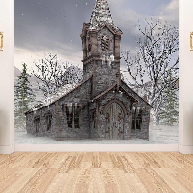 House Wall Mural Modern Decorative Living Room Wall Covering, Custom Size Available Clearhalo 'Wall Decor' 'Wall Mural' 1595136