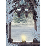 Contemporary Boys Mural Wallpaper Winter Pergola and Flowers Brown Wall Covering Clearhalo 'Wall Decor' 'Wall Mural' 1595153