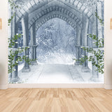 Contemporary Winter Bower Wall Mural White Decorative Wall Covering for Living Room Clearhalo 'Wall Decor' 'Wall Mural' 1595171
