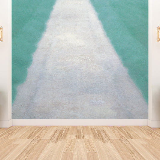 Meadow and Path Wall Mural Modern Decorative Dining Room Wall Art, Custom Printed
