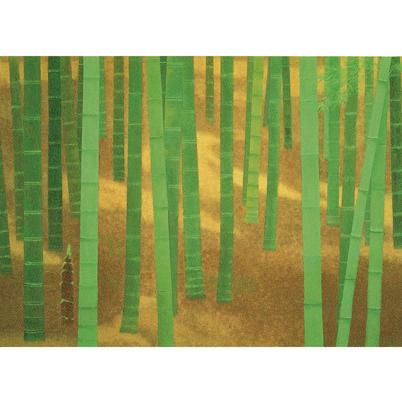 Dense Bamboo Grove Mural Wallpaper for Dining Room, Green, Custom Size Available Clearhalo 'Wall Decor' 'Wall Mural' 1595313