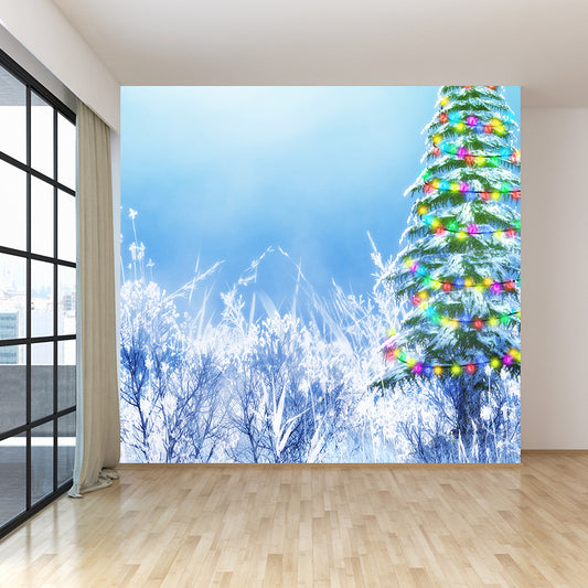 Multicolored Pine Tree Mural Decal Modern Decorative Indoor Wall Art, Personalize Clearhalo 'Wall Decor' 'Wall Mural' 1595396