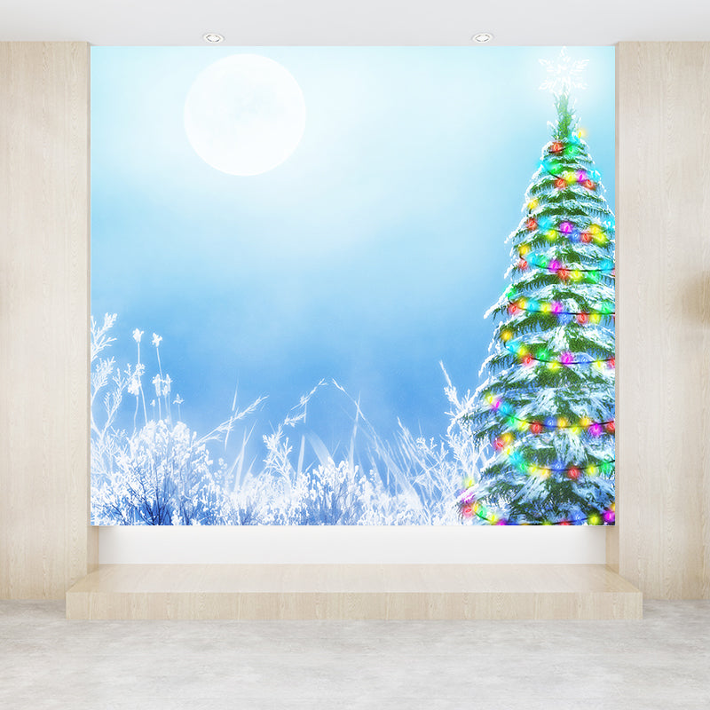 Multicolored Pine Tree Mural Decal Modern Decorative Indoor Wall Art, Personalize Clearhalo 'Wall Decor' 'Wall Mural' 1595397