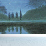 Contemporary Woodland Wall Mural Green Girls Bedroom Wall Covering, Personalized Clearhalo 'Wall Decor' 'Wall Mural' 1595537