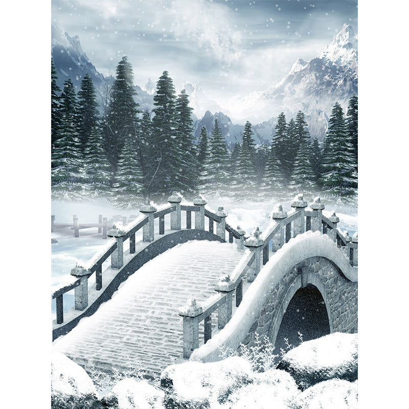 Extra Large Arch Bridge Mural White Non-Woven Wall Art for Home Decor, Personalised Clearhalo 'Wall Decor' 'Wall Mural' 1595583