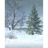 Full Size Illustration Modern Mural Wallpaper with Snow-Covered Landscape in White Clearhalo 'Wall Decor' 'Wall Mural' 1595608