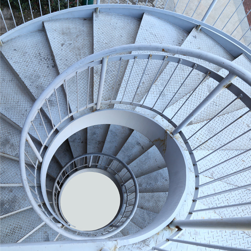 Close-Up Swirl Staircase Mural Wallpaper White Contemporary Wall Art for Living Room Clearhalo 'Wall Decor' 'Wall Mural' 1595628