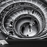 Dark Grey Spiral Stairway Mural Decal Moisture Resistant Modern Bedroom Wall Covering Clearhalo 'Wall Decor' 'Wall Mural' 1595631