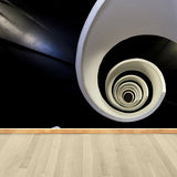 Modern Whirling Pattern Wall Mural Black and White Bedroom Wall Decor, Made to Measure Clearhalo 'Wall Decor' 'Wall Mural' 1595657