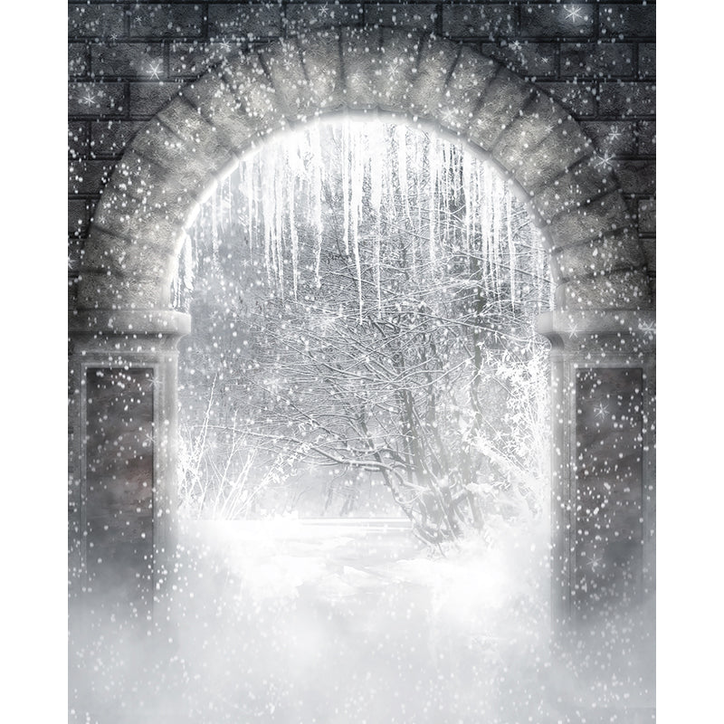 Modern Snow Crystals Mural Decal White Dining Bedroom Wall Covering, Personalized Clearhalo 'Wall Decor' 'Wall Mural' 1595778