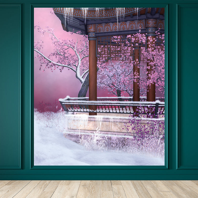 House Decor Pavilion Mural Decal Customized Contemporary Wall Covering for Kitchen Clearhalo 'Wall Decor' 'Wall Mural' 1595852