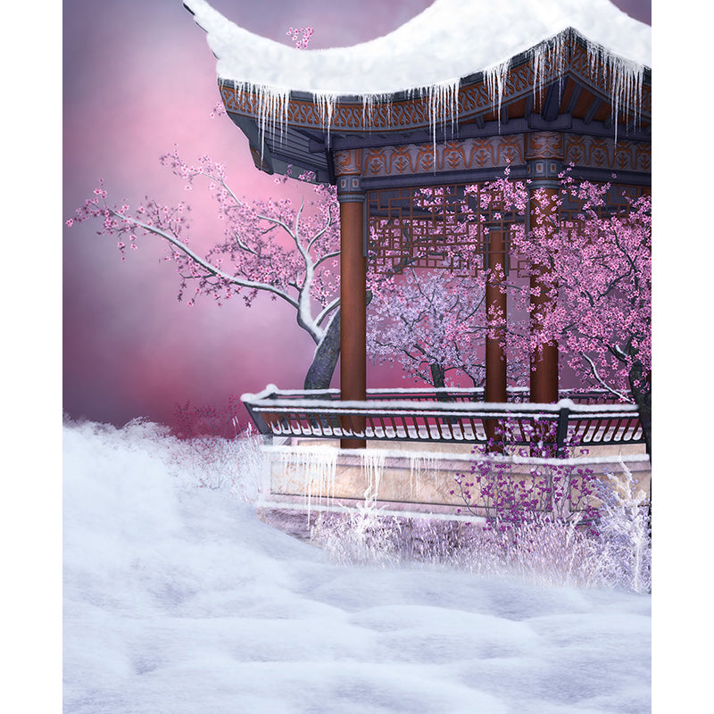 House Decor Pavilion Mural Decal Customized Contemporary Wall Covering for Kitchen Clearhalo 'Wall Decor' 'Wall Mural' 1595853