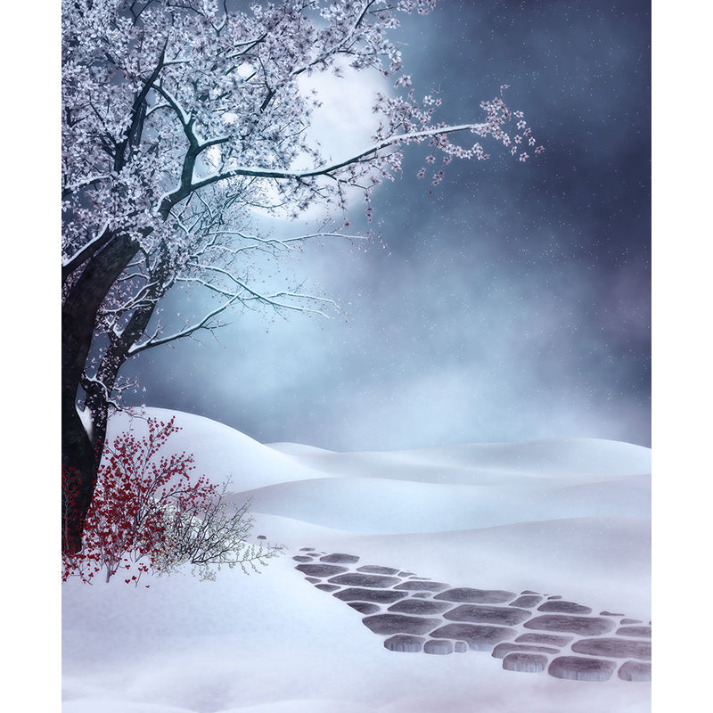 Extra Large Flowers Scene Mural Blue Non-Woven Wall Art for Indoor Decor, Custom Printed Clearhalo 'Wall Decor' 'Wall Mural' 1595878