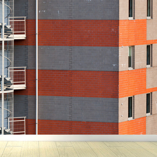 Modern Outdoor Staircase Wallpaper Mural Grey Stain Resistant Wall Art for Living Room Clearhalo 'Wall Decor' 'Wall Mural' 1595912