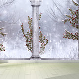 Gray Snowy Forest Mural Wallpaper Moisture Resistant Wall Covering for Living Room Clearhalo 'Wall Decor' 'Wall Mural' 1596037