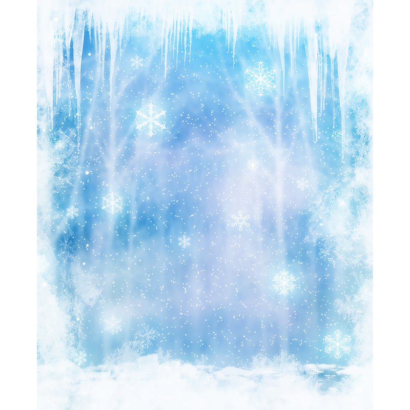 Modern Snow Crystals Mural Wallpaper Non-Woven Waterproof Blue Wall Art for Boys Room Clearhalo 'Wall Decor' 'Wall Mural' 1596073