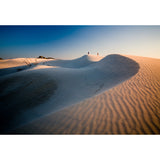 Modern Backlit Dune Scenery Mural Non-Woven Moisture Resistant White Wall Art for Home Clearhalo 'Wall Decor' 'Wall Mural' 1596312