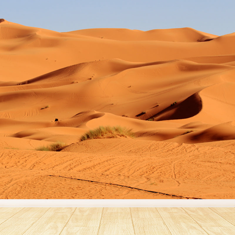 Contemporary Dune Landscape Wall Mural Yellow Living Room Wall Covering, Made to Measure Clearhalo 'Wall Decor' 'Wall Mural' 1596316