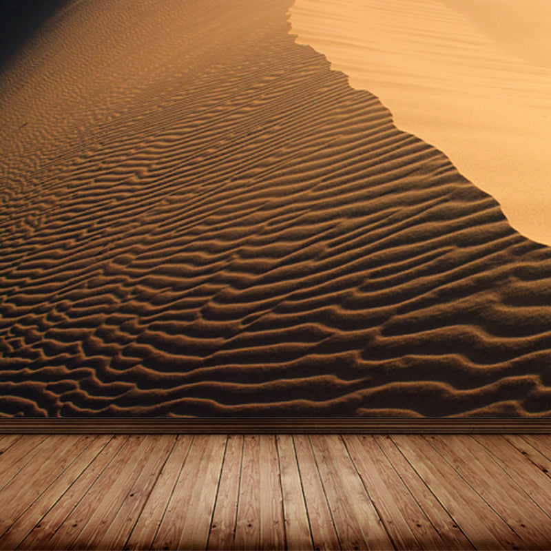 Large Sand Wave Shadow Mural Decal Waterproofing Modern Stain-Proof Wall Decor in Yellow Clearhalo 'Wall Decor' 'Wall Mural' 1596320