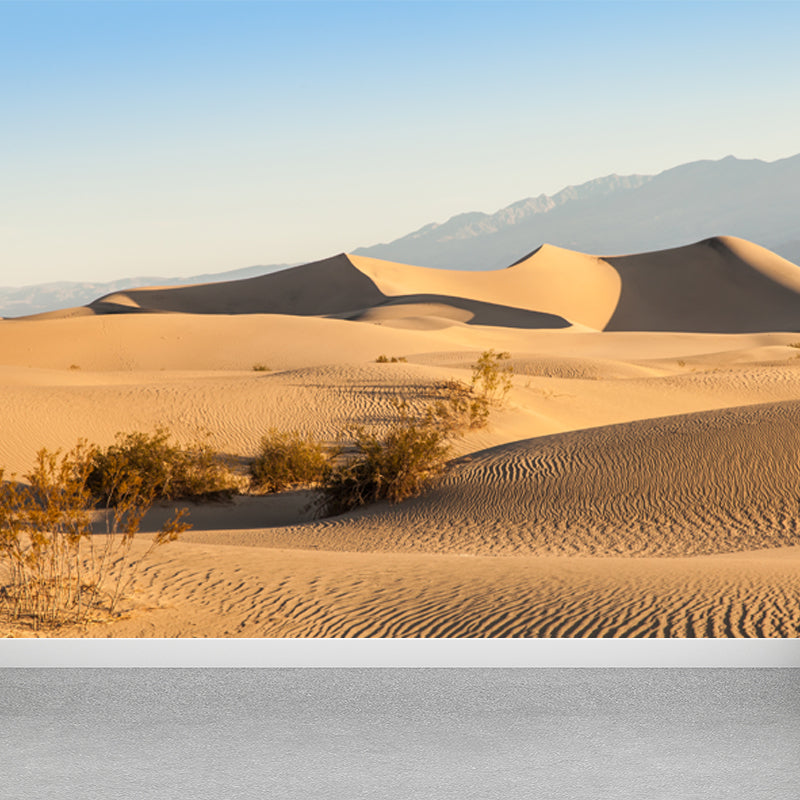 Desert Plants Wall Mural Decal Modern Non-Woven Material Wall Decor in Yellow for Home Yellow Clearhalo 'Wall Decor' 'Wall Mural' 1596334