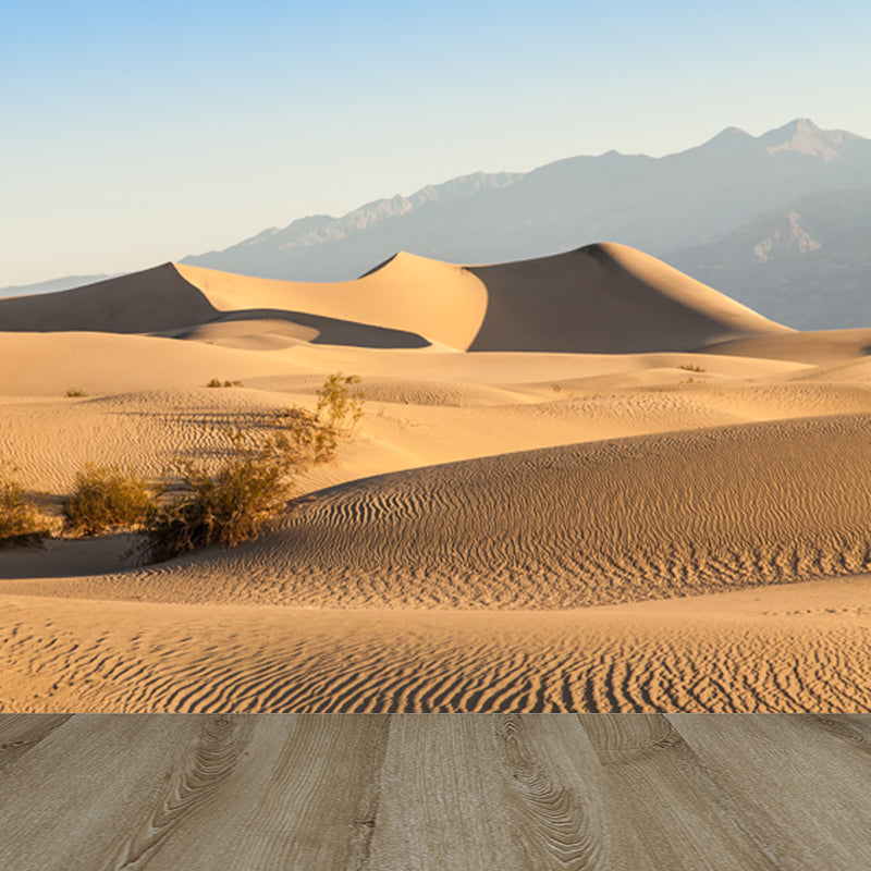 Desert Plants Wall Mural Decal Modern Non-Woven Material Wall Decor in Yellow for Home Clearhalo 'Wall Decor' 'Wall Mural' 1596336