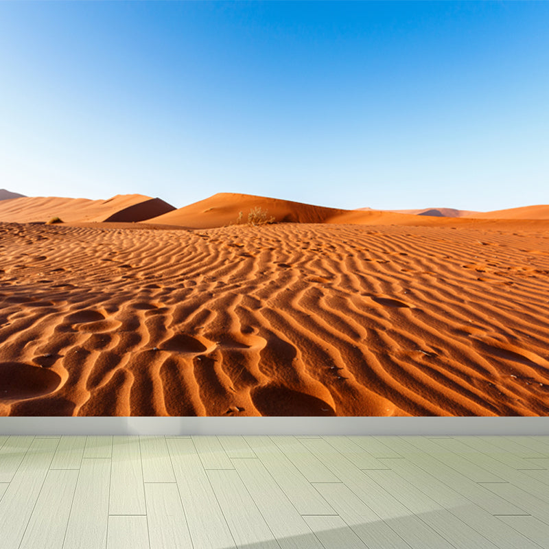 Photo Print Dune Waves Mural Wallpaper for Accent Wall, Yellow, Custom Size Available Yellow Clearhalo 'Wall Decor' 'Wall Mural' 1596349