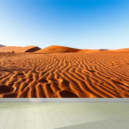 Photo Print Dune Waves Mural Wallpaper for Accent Wall, Yellow, Custom Size Available Yellow Clearhalo 'Wall Decor' 'Wall Mural' 1596349