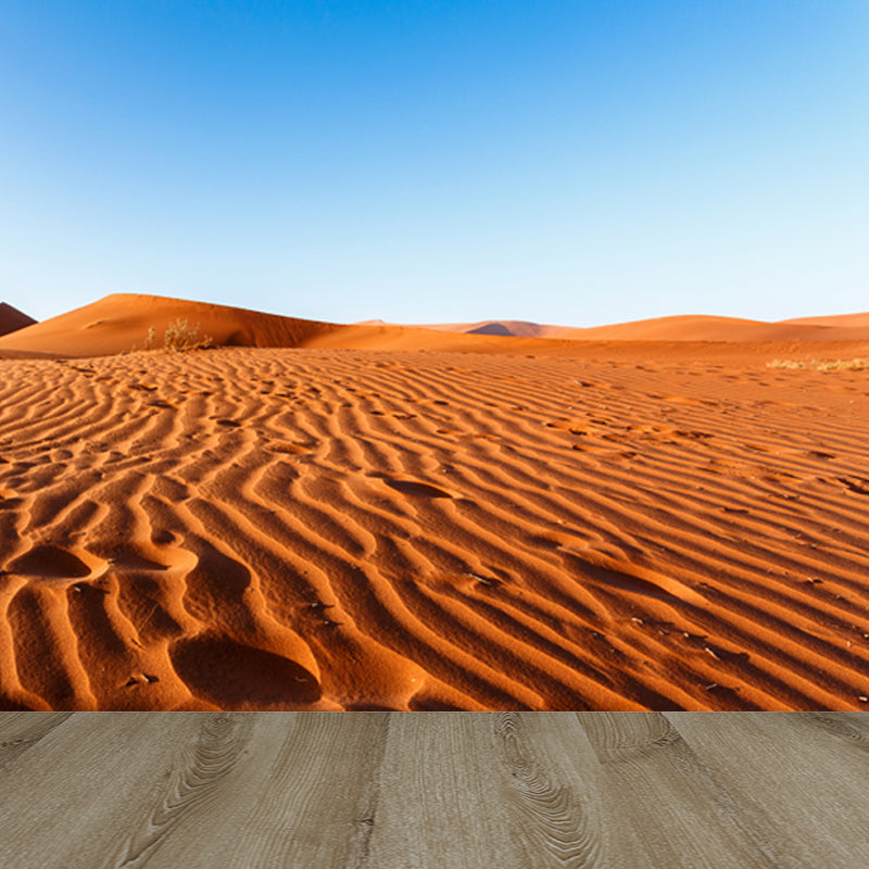 Photo Print Dune Waves Mural Wallpaper for Accent Wall, Yellow, Custom Size Available Clearhalo 'Wall Decor' 'Wall Mural' 1596351