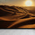 Non-Woven Stain-proof Mural Modern Sand Dunes and Big Sun Landscape Wall Art in Yellow Yellow Clearhalo 'Wall Decor' 'Wall Mural' 1596389