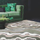 Simple Swirl Stripe Pattern Rug Green Casual Rug Polyester Machine Washable Non-Slip Area Rug for Bedroom Clearhalo 'Area Rug' 'Modern' 'Rugs' Rug' 1596449