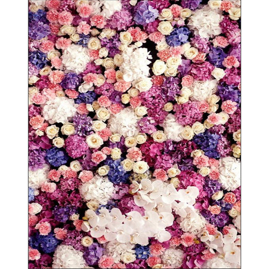 French Country Floral Pattern Rug Purple and Pink Polyester Rug Machine Washable Non-Slip Backing Area Rug for Living Room Clearhalo 'Area Rug' 'French Country' 'Rugs' Rug' 1596570