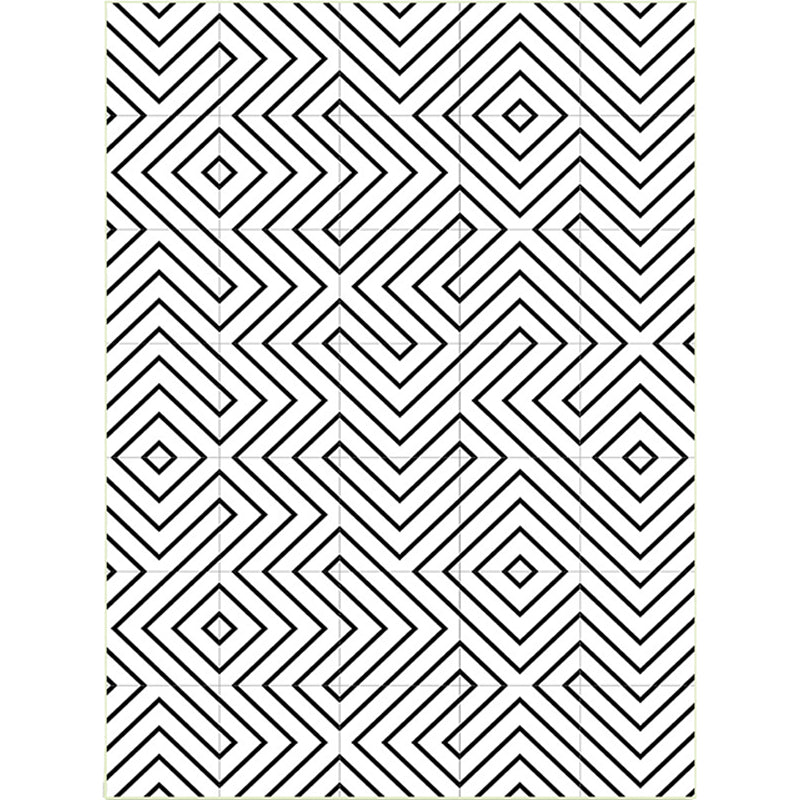 Clean Lines Rug Modern Living Room Rug in White Geometric Lines Print Rug Polyester ...