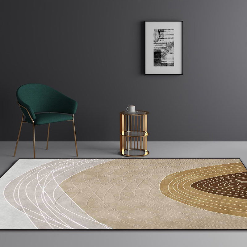 Novelty Living Room Rug Multi-colored Colorblock Wood Grain Print Rug Polyester Washable Pet Friendly Area Rug Clearhalo 'Area Rug' 'Rug' 1596747