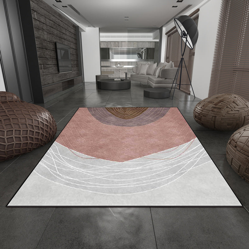 Novelty Living Room Rug Multi-colored Colorblock Wood Grain Print Rug Polyester Washable Pet Friendly Area Rug Clearhalo 'Area Rug' 'Rug' 1596763