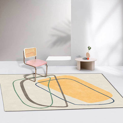 Minimalist Novelty Rug in Ivory Colorblock Graph Pattern Rug Polyester Pet Friendly Non-Slip Carpet for Home Decoration Grey Clearhalo 'Area Rug' 'Rug' 1596778
