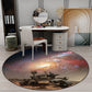 Modern Living Room Rug in Brown Outer Space Galaxy Print Rug Polyester Pet Friendly Area Rug Clearhalo 'Area Rug' 'Modern' 'Rugs' Rug' 1596867