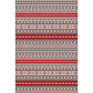 Bohemian Striped Print Rug Red Polyester Rug Machine Washable Non-Slip Area Rug for Living Room Clearhalo 'Area Rug' 'Bohemian' 'Rugs' Rug' 1596916