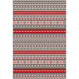 Bohemian Striped Print Rug Red Polyester Rug Machine Washable Non-Slip Area Rug for Living Room Clearhalo 'Area Rug' 'Bohemian' 'Rugs' Rug' 1596916