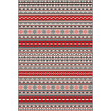 Bohemian Striped Print Rug Red Polyester Rug Machine Washable Non-Slip Area Rug for Living Room Clearhalo 'Area Rug' 'Bohemian' 'Rugs' Rug' 1596916