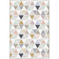Novelty Modern Rug in Ivory Geometry Triangle Stripe Pattern Rug Polyester Anti-Slip Washable Carpet for Home Decoration Clearhalo 'Area Rug' 'Modern' 'Rugs' Rug' 1597070