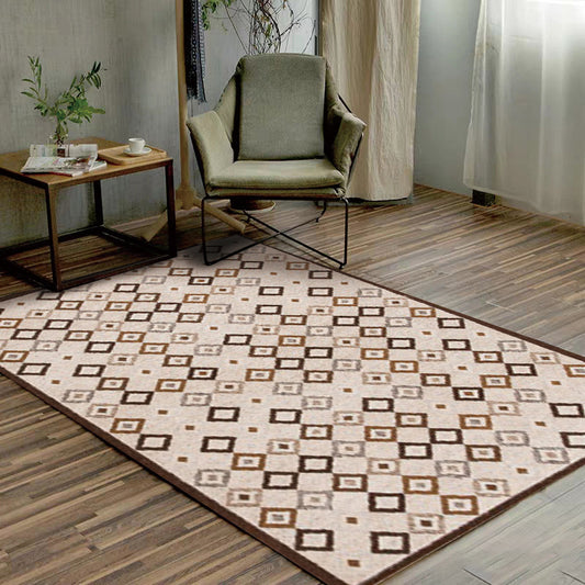 Bohemian Geometric Print Rug Brown and Blue Polyester Rug Machine Washable Non-Slip Area Rug for Living Room Clearhalo 'Area Rug' 'Bohemian' 'Rugs' Rug' 1597253