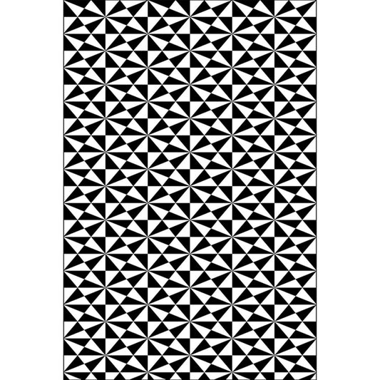 Black and White Bedroom Rug Modern Geometric Triangle Pattern Area Rug Polyester Non-Slip Backing Washable Carpet Clearhalo 'Area Rug' 'Modern' 'Rugs' Rug' 1597336