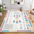 Bohemian Geometric Print Rug White Multicolor Polyester Rug Machine Washable Non-Slip Area Rug for Living Room White Clearhalo 'Area Rug' 'Bohemian' 'Rugs' Rug' 1597614