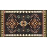 Black Bedroom Rug Southwestern Tribal Pattern Area Rug Polyester Pet Friendly Carpet Clearhalo 'Area Rug' 'Rugs' 'Southwestern' Rug' 1597707