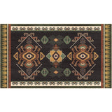 Black Bedroom Rug Southwestern Tribal Pattern Area Rug Polyester Pet Friendly Carpet Clearhalo 'Area Rug' 'Rugs' 'Southwestern' Rug' 1597707