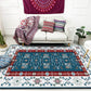 White Bedroom Rug Southwestern Tribal Leaf Pattern Area Rug Polyester Stain-Resistant Non-Slip Carpet Clearhalo 'Area Rug' 'Rugs' 'Southwestern' Rug' 1597722