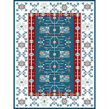 White Bedroom Rug Southwestern Tribal Leaf Pattern Area Rug Polyester Stain-Resistant Non-Slip Carpet Clearhalo 'Area Rug' 'Rugs' 'Southwestern' Rug' 1597723