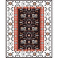 White Bedroom Rug Southwestern Tribal Leaf Pattern Area Rug Polyester Stain-Resistant Non-Slip Carpet Clearhalo 'Area Rug' 'Rugs' 'Southwestern' Rug' 1597731