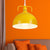 12"/16" W Bowl Living Room Pendant Lighting Industrial Metallic 1 Light Red/Yellow/Rust Finish Hanging Fixture Yellow Clearhalo 'Art Deco Pendants' 'Cast Iron' 'Ceiling Lights' 'Ceramic' 'Crystal' 'Industrial Pendants' 'Industrial' 'Metal' 'Middle Century Pendants' 'Pendant Lights' 'Pendants' 'Tiffany' Lighting' 15977